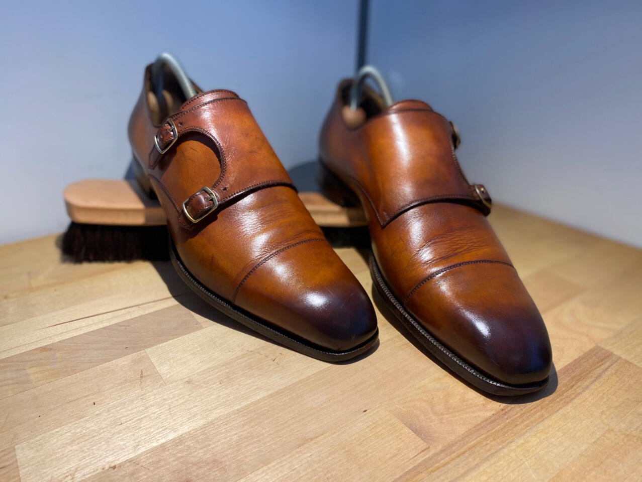 Scarpe di Bianco monkstrap