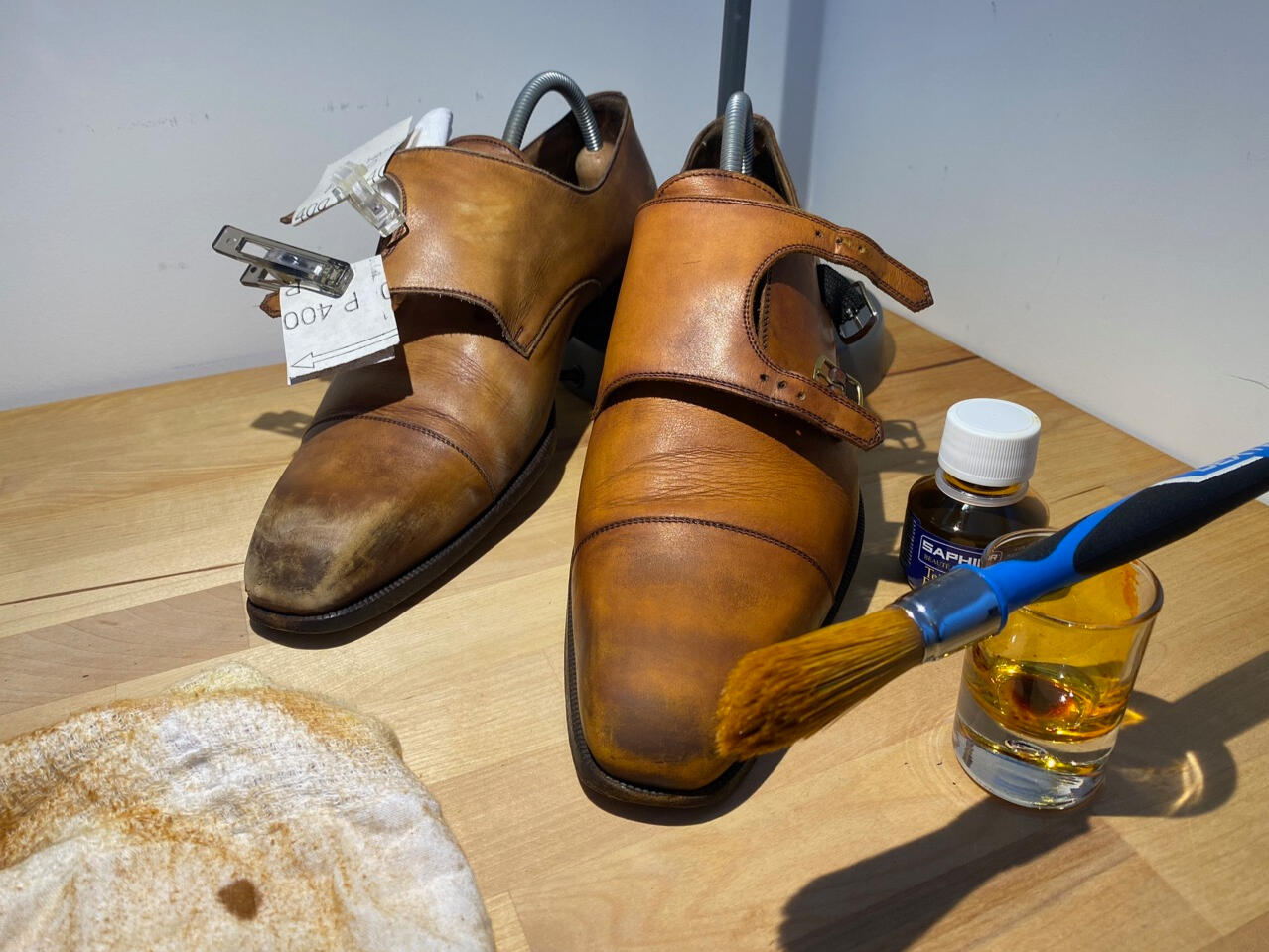 Scarpe di Bianco monkstrap